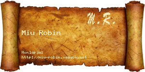 Miu Robin névjegykártya